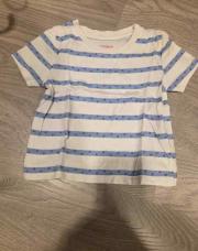 Tee-shirt a ligne bleu/blanc