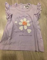 Tee-shirt mauve fleur