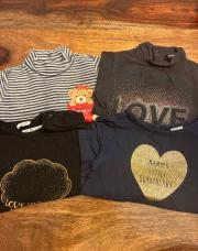 Lot de 4 blouses longues manches 6 mois 