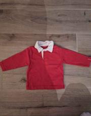 Polo rouge à col blanc Simply Colors 62-68