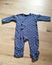 Pyjama bleu foncé moustaches 12M