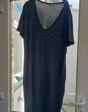 Robe grise strass
