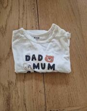 T shirt manches longues dad mum 6mois kiabi