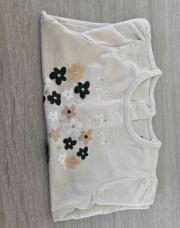 Tshirt crème fleur
