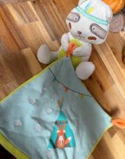 Doudou blanc et vert 