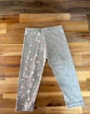 Legging 12 mois gris et rose 