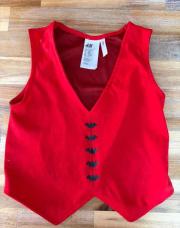 Haut Halloween taille 110-116 rouge 