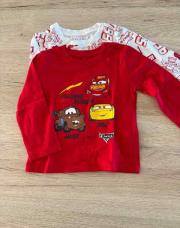 2 t-shirt manche longue cars primark 9-12 mois (80cm)