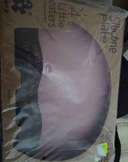 Assiette en silicone rose