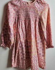 4/5ans robe rose motif fleurs ZARA