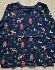 6/7ans t-shirt bleu marine ours et renne PRIMARK 