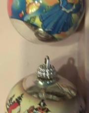 Lot de 2 boules de Noël ange et père Noël avec enfants 