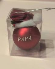 Boule de Noël avec bonnet papa 