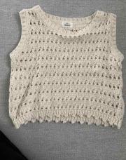 Débardeur crocheté beige - 80cm (Zeeman)