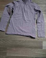 Sous pull Lisa rose 10 ans rayé mauve