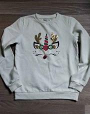 Pull noel blanc billie et kenny 10 ans