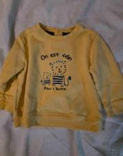 Sweat jaune lions TAO 12 mois