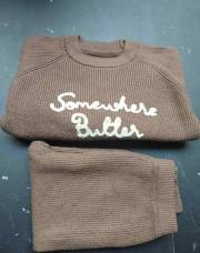 Ensemble laine brun 9/12 mois 