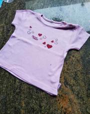 T-shirt rose cœur 