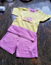 Ensemble 1 an jaune et rose 