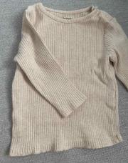 T-shirt longues manches beige - 6 mois (Kiabi)