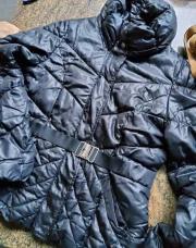 Doudoune matelassée noire ceinture taille 40