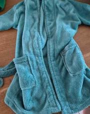Peignoir bleu canard 
