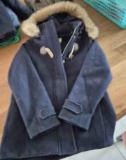 Manteau feutrine bleu T 9-10ans