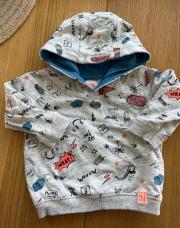 Pull gris à capuche hema 