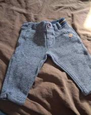 Pantalon 6 mois bleu chiné 