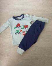 Pyjama 2 pièce bleu voiture taille 68