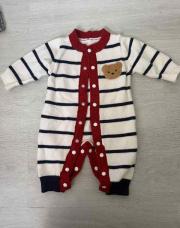Combi a ligne bleu rouge taille 1/3mois 