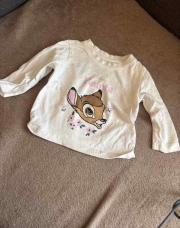 Sweat Bambi blanc 0-3 mois 62 cm