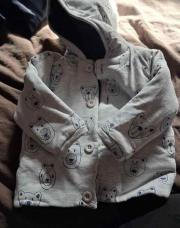 Manteau 12 mois gris chien 