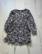 Robe IKKS fleurs N/B 6 ans