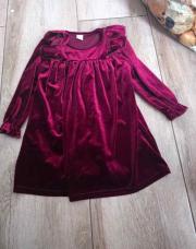 Robe velours rouge 2/3 ans