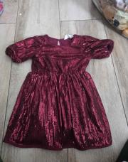 Robe sequin rouge 2/3 ans