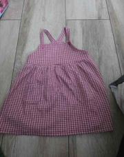 Robe a carreau rose 2 ans