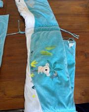 Tour de lit premaman turquoise 