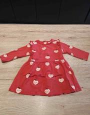 Robe rouge cœur 12 mois neuve