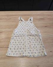 Robe salopette blanche à fleur 18 mois