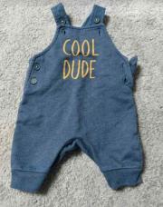Salopette 1 mois bleu cool dude