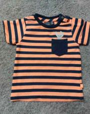 tee-shirt 1 mois ligné robo dans poche