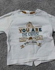tee-shirt 1 mois crème 