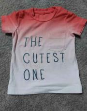 tee shirt 1 mois rouge blanc 