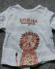tee shirt 3 mois lion 
