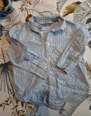 Chemise lignée bleue h&m 