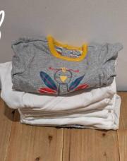 Lot de 8 body manches longues + cache cœur - 68cm
