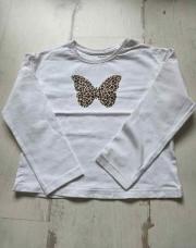 T-shirt Kiabi blanc papillon 5 ans