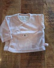 Gilet cache coeur rose ours 